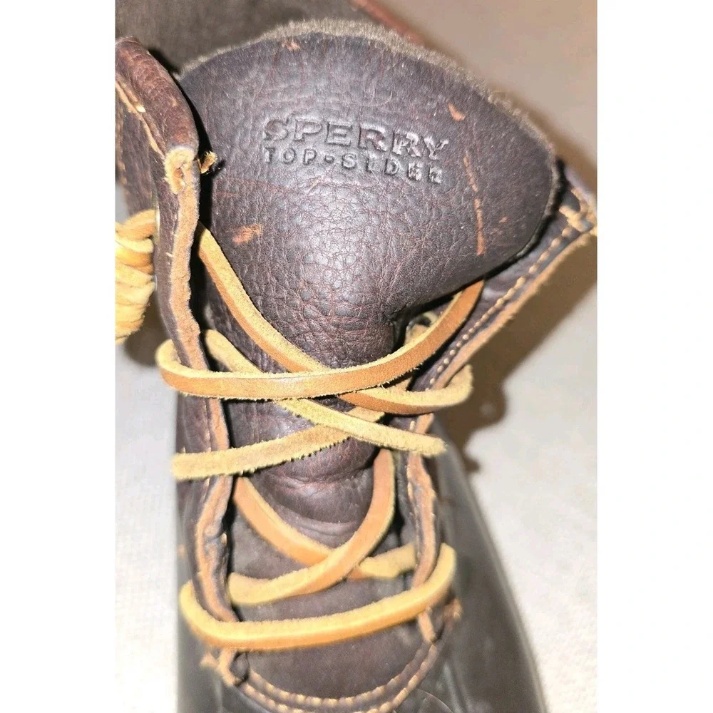 Womans‎ Sperry Top-Sider Leather Duck Boots | Preppy Nautical Fall Winter SZ 8